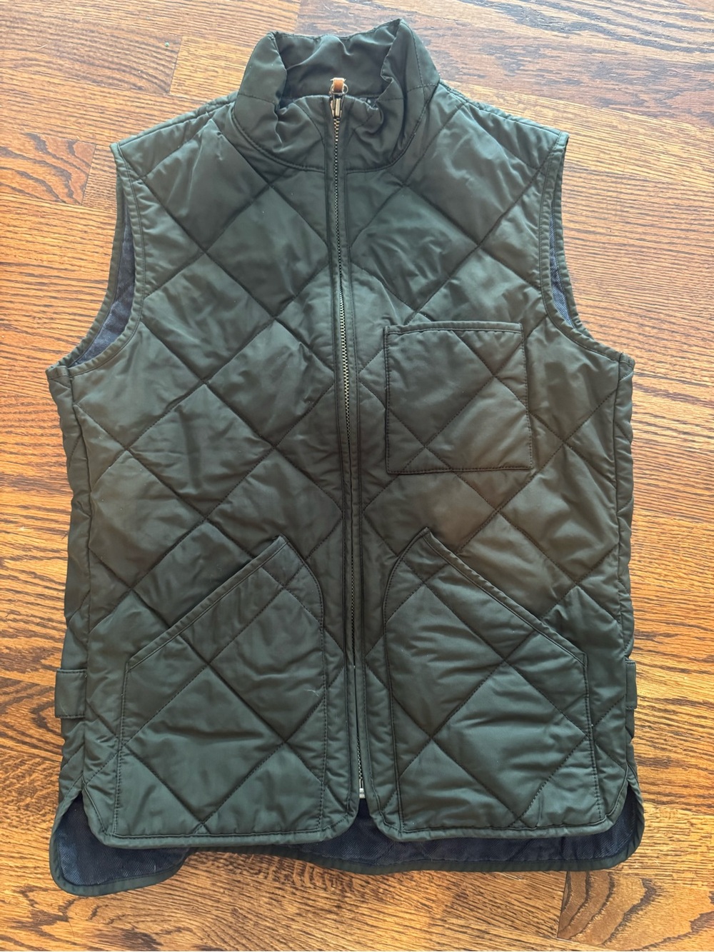 Quilted Women's Vest Jacket - Olive Green J Crew XS